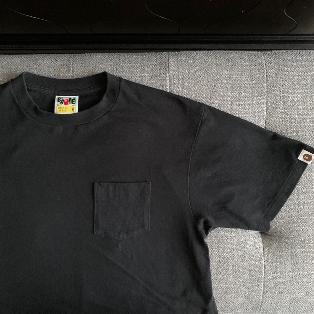 Bape Script Logo Tee In Black - image 3